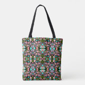 Süßer bunter Blumen-Schädel Tasche (Rückseite)