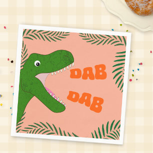 Süßer bunter Dinosaurier 5./Jeder Alter Geburtstag Serviette