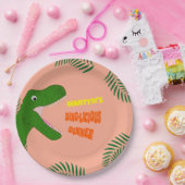 Süßer bunter Dinosaurier 5./Jeder Geburtstag Pappteller (Party)