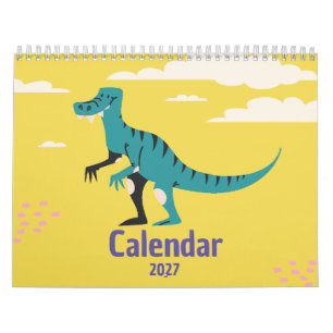 Süßer bunter Dinosaurier-Kinderkalender Kalender