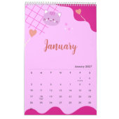 Süßer bunter Katzenkalender 2026 Kalender (Jan 2027)