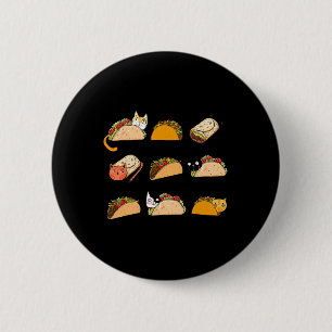Süßer Burrito Taco Katze Cinco De Mayo Taco Dienst Button