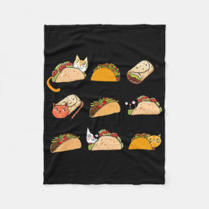 Süßer Burrito Taco Katze Cinco De Mayo Taco Dienst Fleecedecke