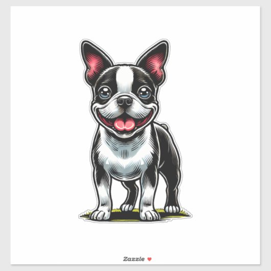 Süßer Bustie-Hund Aufkleber (Blatt)