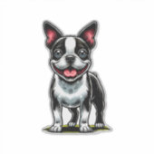 Süßer Bustie-Hund Aufkleber (Vorderseite)