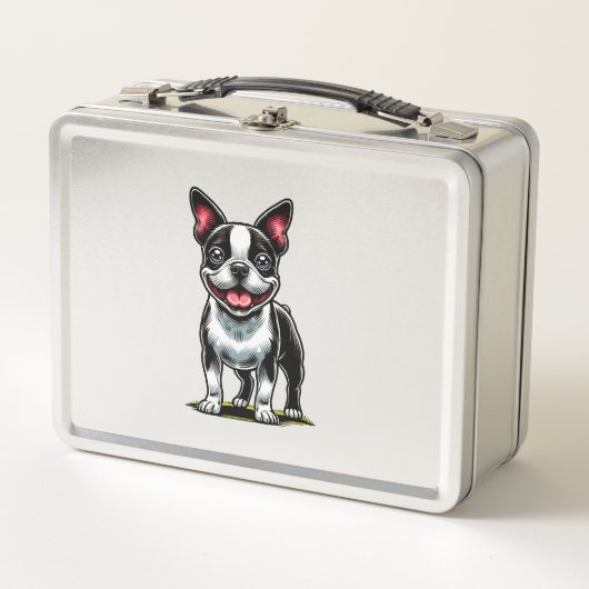 Süßer Bustie-Hund Metall Brotdose (Vorderseite)