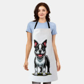Süßer Bustie-Hund Schürze (Getragen)