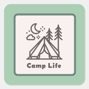 Süßer Camping / Outdoor Aufkleber camp mehr sorg