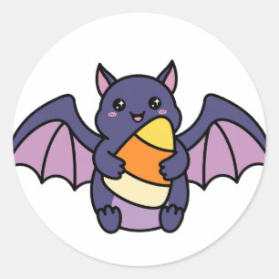 Süßer Candy Corn Fledermaus Halloween Aufkleber