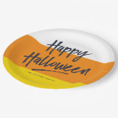 Süßer Candy Corn Frohes Halloween Pappteller (Schrägansicht)