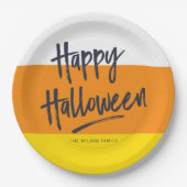 Süßer Candy Corn Frohes Halloween Pappteller (Vorderseite)
