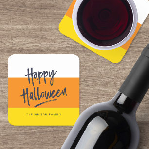 Süßer Candy Corn Frohes Halloween Rechteckiger Pappuntersetzer