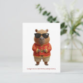 Süßer Capybara Chinesisches Neujahr 2026 Benutzerd Postkarte (Stehend Vorderseite)