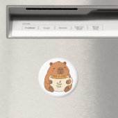 Süßer Capybara-Kaffee-Tassen-Magnet Magnet (In Situ (Geschirrspüler))
