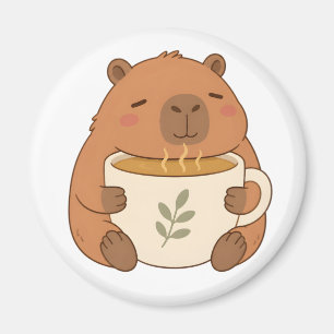 Süßer Capybara-Kaffee-Tassen-Magnet Magnet