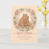 Süßer Capybara-Muttertags-Blumenkranz Karte (Gelbe Blume)