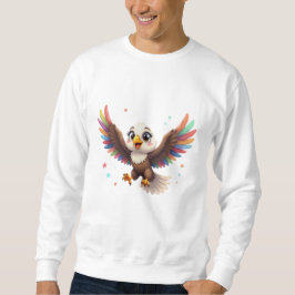 Süßer Cartoon-Adler im Flug – Freundliche Vektor-K Sweatshirt