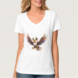 Süßer Cartoon-Adler im Flug – Freundliche Vektor-K T-Shirt