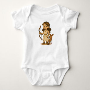 Süßer Cartoon-Artemis-Babyooverall Griechische G Baby Strampler