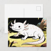 Süßer Cartoon Axolotl Postkarte (Vorne/Hinten)