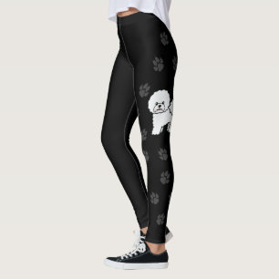 Süßer Cartoon Bichon Frise Hund mit Pfoten - Schwa Leggings