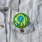 Süßer Cartoon-Dinosaurier Button (Beispiel)