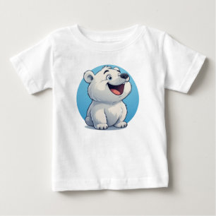 Süßer Cartoon-Eisbär-Charakter  Baby T-shirt