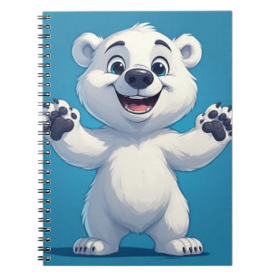 Süßer Cartoon-Eisbär-Charakter  Notizblock