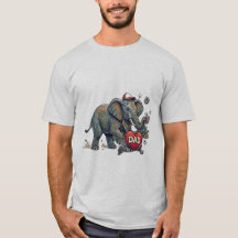 Süßer Cartoon-Elefant hält DAD-Herz – Vatertag
