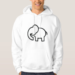 Süßer Cartoon-Elefant Hoodie