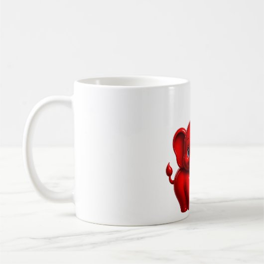 Süßer Cartoon-Elefant Kaffeetasse (Links)