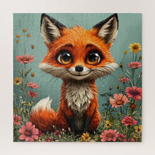 Süßer Cartoon-Fuchs Puzzle (Vertikal)