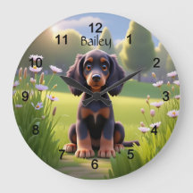 Süßer Cartoon Gordon Setter Welpe