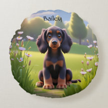 Süßer Cartoon Gordon Setter Welpe