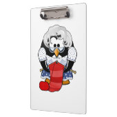 Süßer Cartoon-GroßmutterPenguin Klemmbrett (Links)