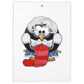 Süßer Cartoon-GroßmutterPenguin Klemmbrett (Rückseite)