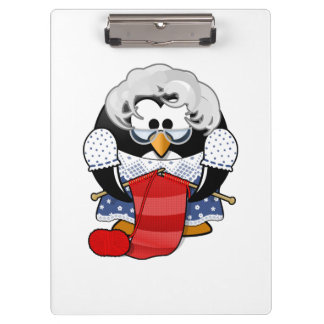 Süßer Cartoon-GroßmutterPenguin Klemmbrett