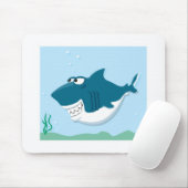 süßer Cartoon-Hai Mousepad (Mit Mouse)