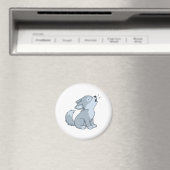 Süßer Cartoon-Heulwolf-Welpe Magnet (In Situ (Geschirrspüler))