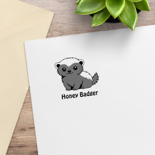 Süßer Cartoon-Honigdachs 1x1 Gummistempel