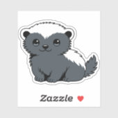 Süßer Cartoon-Honigdachs Aufkleber (Blatt)