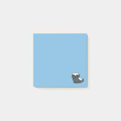 Süßer Cartoon-Honigdachs Blau Post-it Klebezettel (Vorderseite)