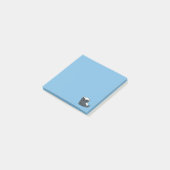 Süßer Cartoon-Honigdachs Blau Post-it Klebezettel (angewinkelt)
