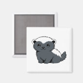 Süßer Cartoon-Honigdachs Magnet (Vorderseite/Rückseite)