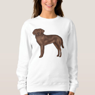 Süßer Cartoon-Hund Chocolate Labrador Retriever Sweatshirt
