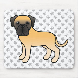 Süßer Cartoon-Hund der englischen Mastiff-Rasse Re Mousepad