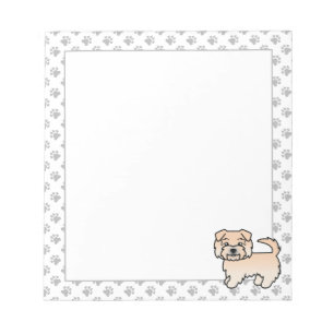 Süßer Cartoon-Hund der Wheaten Norfolk Terrier-Ras Notizblock