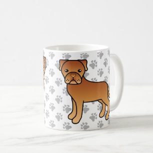 Süßer Cartoon-Hund Dogue De Bordeaux Kaffeetasse