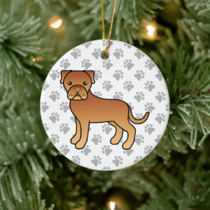Süßer Cartoon-Hund Dogue De Bordeaux Keramik Ornament