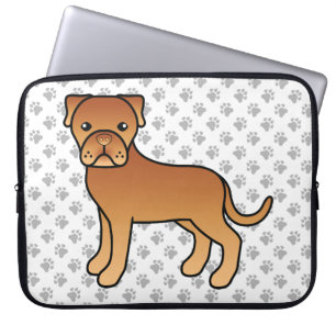 Süßer Cartoon-Hund Dogue De Bordeaux Laptopschutzhülle
